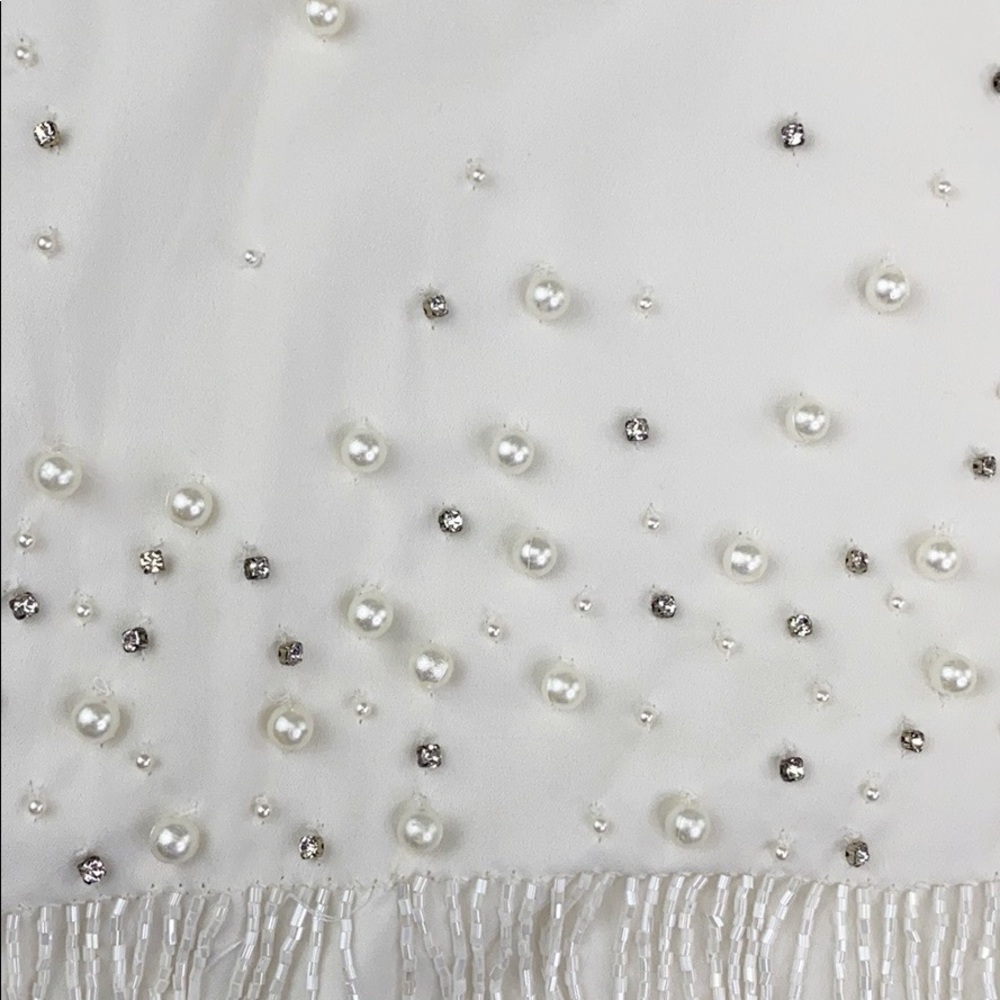 LPA ELISE FRINGE MINI SKIRT Beaded Rhinestone - Picture 6 of 12